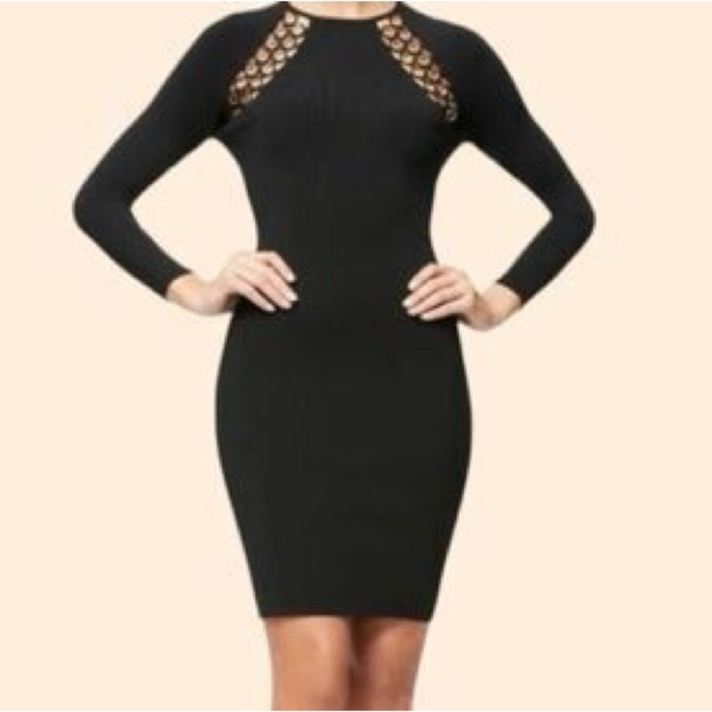 Good American Black Hardware Raglan Bodycon Dress Size 1 - NWT!  women’s dresses